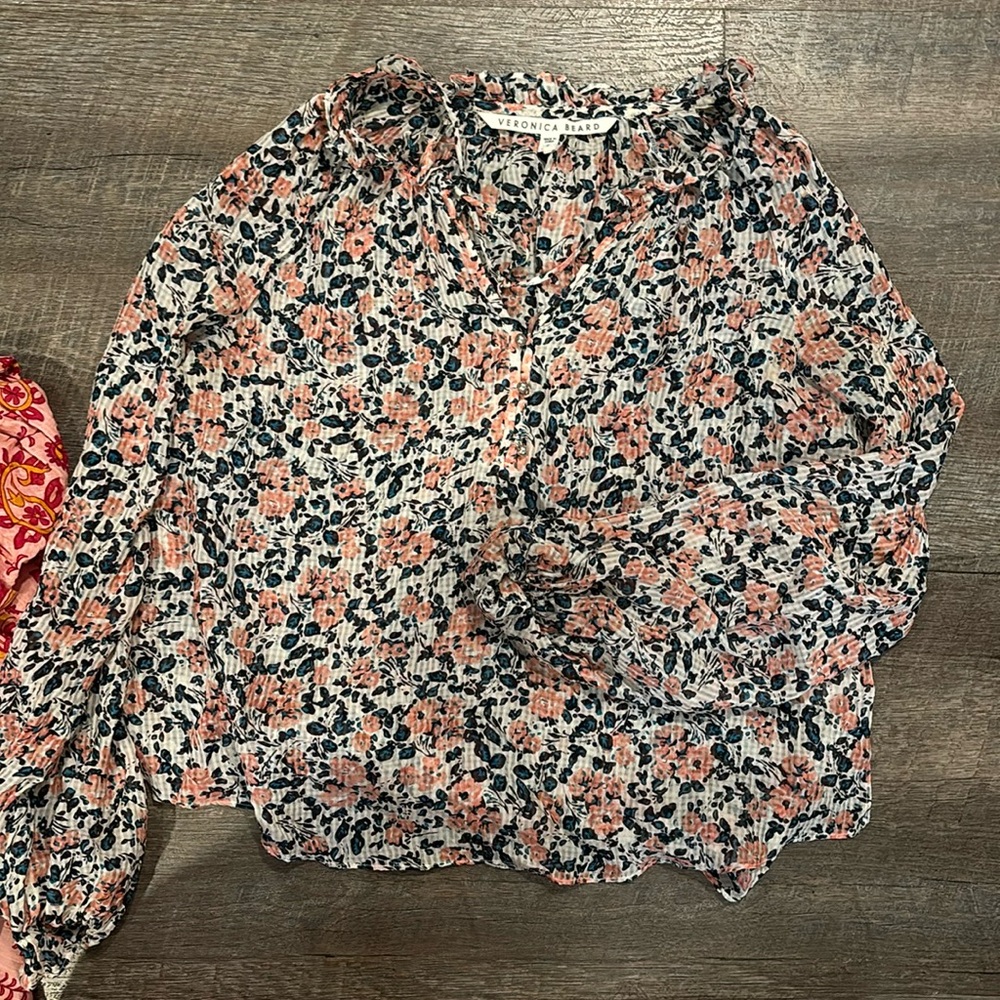 Veronica Beard Floral Blouse